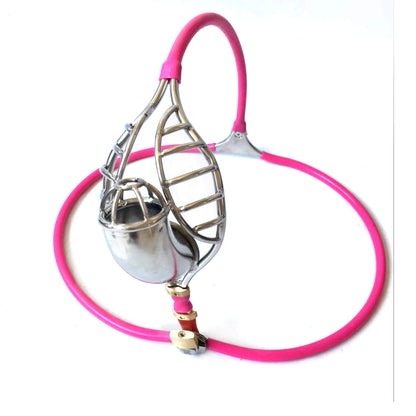 Semi-Hollow Cable-Waist Male Chastity Belt