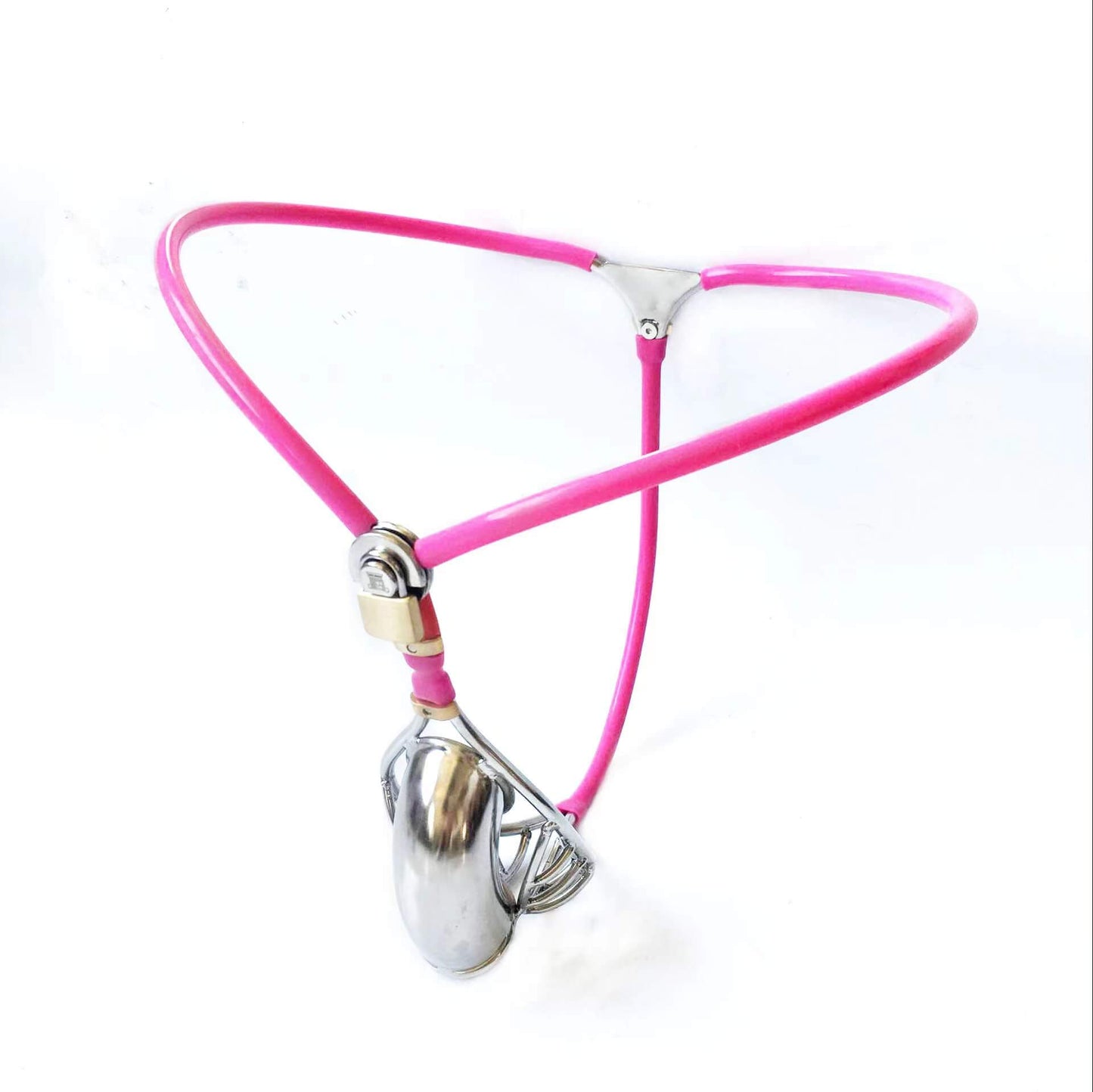Semi-Hollow Cable-Waist Male Chastity Belt