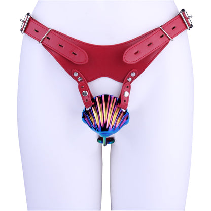 Metal Shell Shaped Chastity Belt Invisible - 1