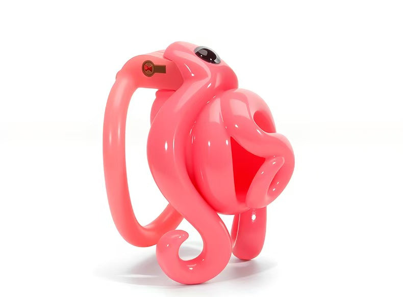 Octopus Motif Three-Color Chastity Cage