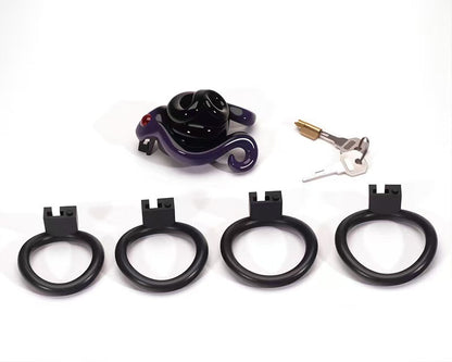 Octopus Motif Three-Color Chastity Cage