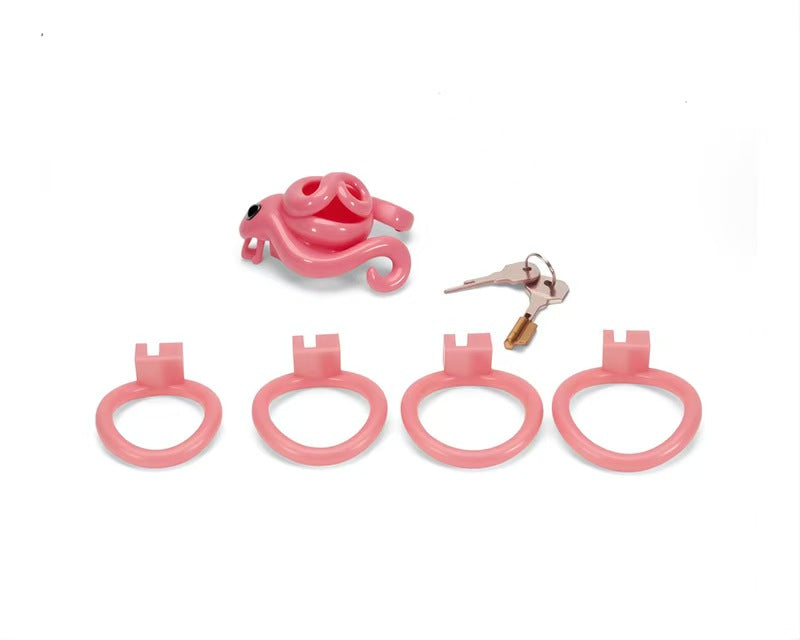 Octopus Motif Three-Color Chastity Cage