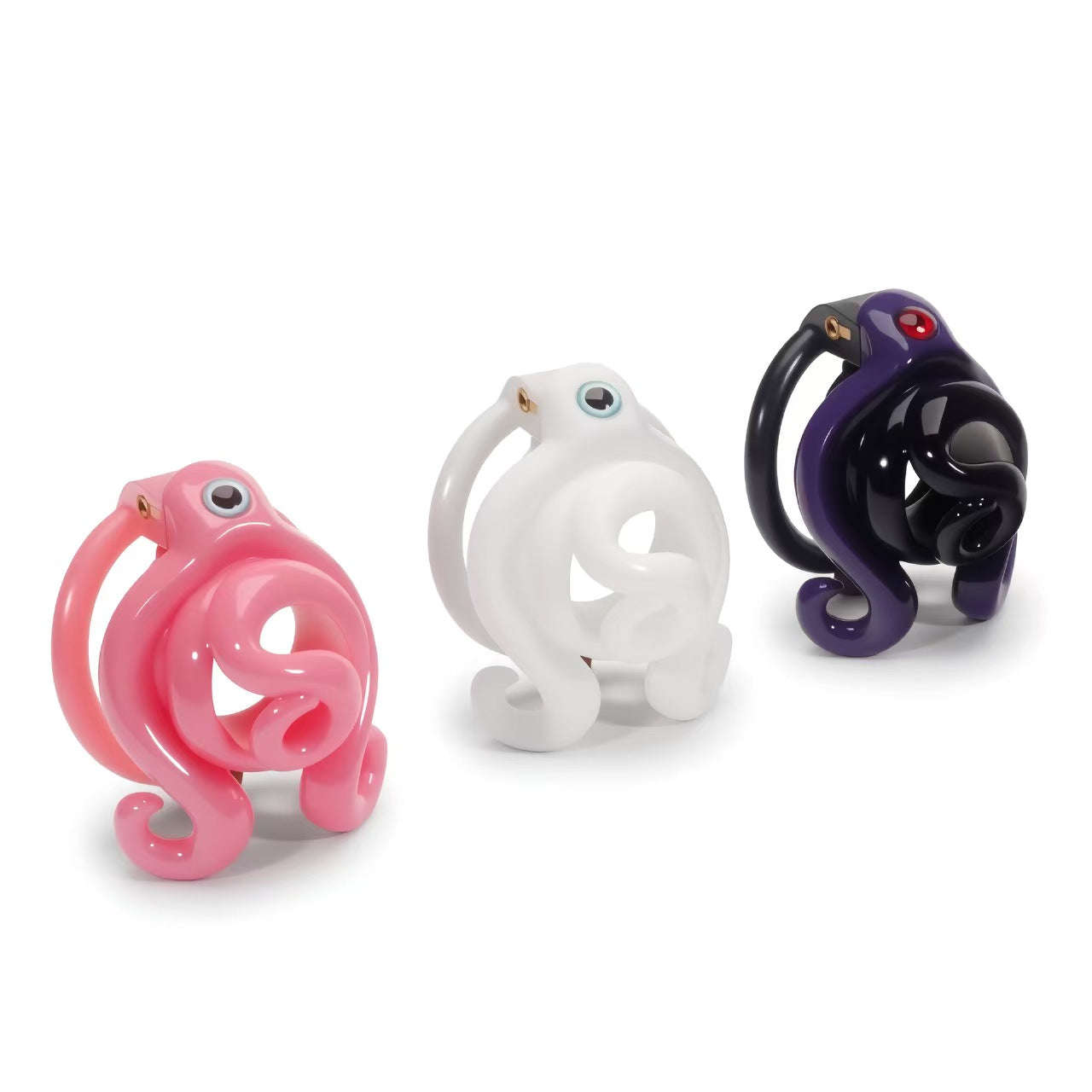 Octopus Motif Three-Color Chastity Cage