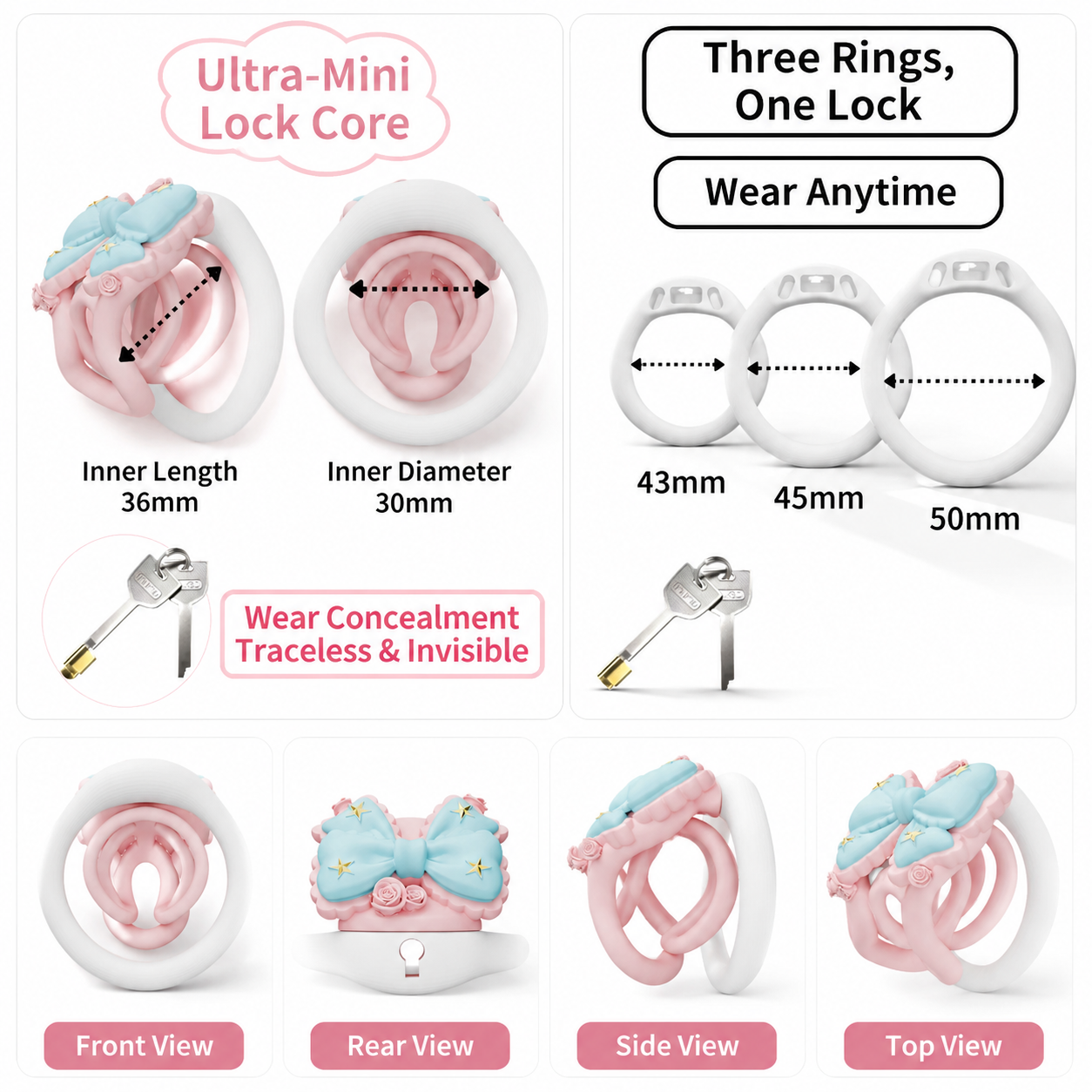 Royal Princess Bow Chastity Cage