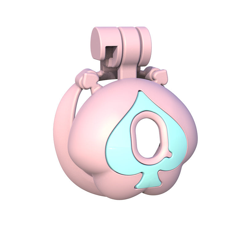 Q Peach Three-Color Chastity Cage