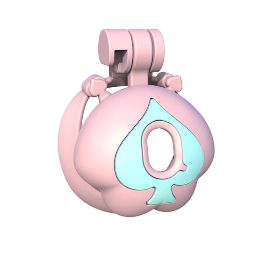 Q Peach Three-Color Chastity Cage