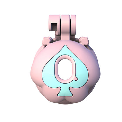 Q Peach Three-Color Chastity Cage
