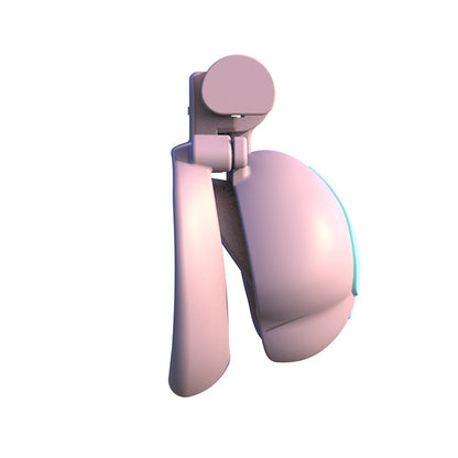 Q Peach Three-Color Chastity Cage