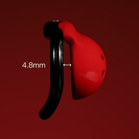 Red & Black Dome Chastity Cage