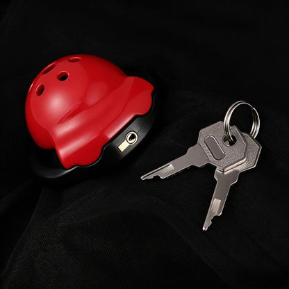 Red & Black Dome Chastity Cage