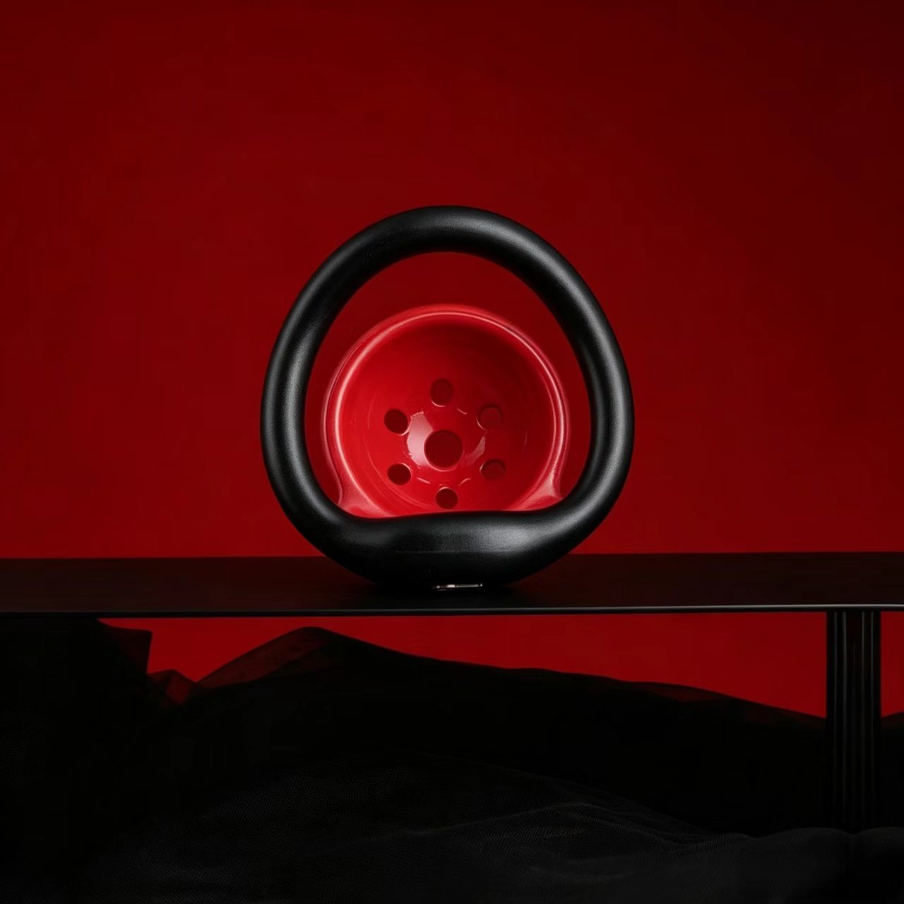 Red & Black Dome Chastity Cage