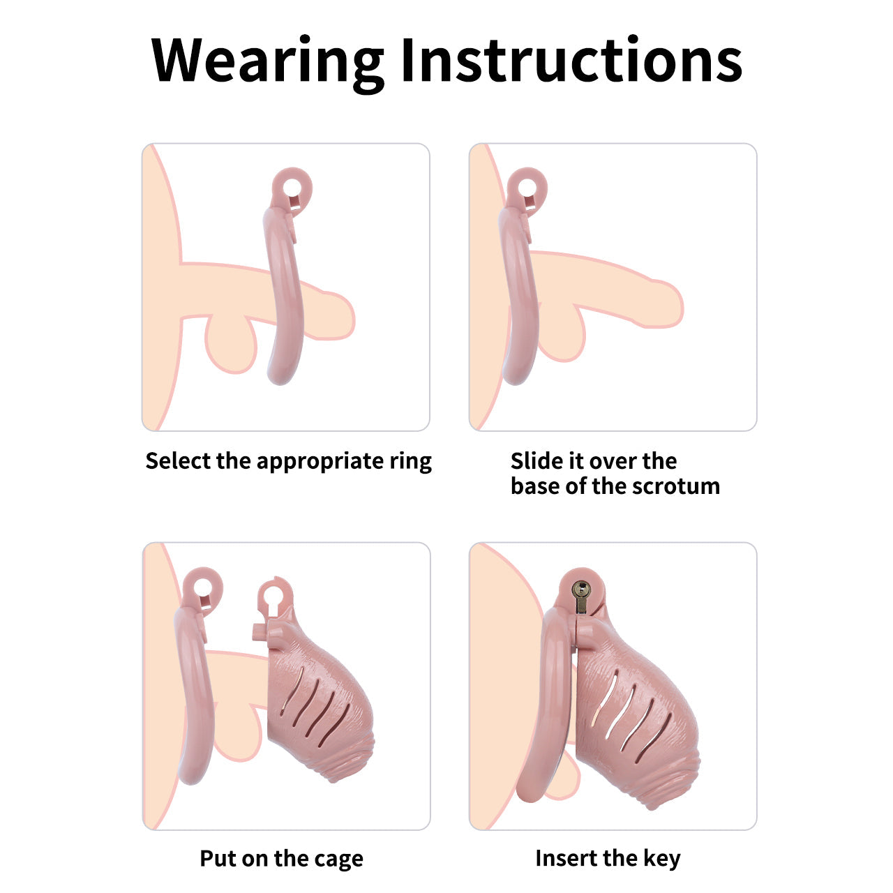 Lifelike Resin Chastity Cage