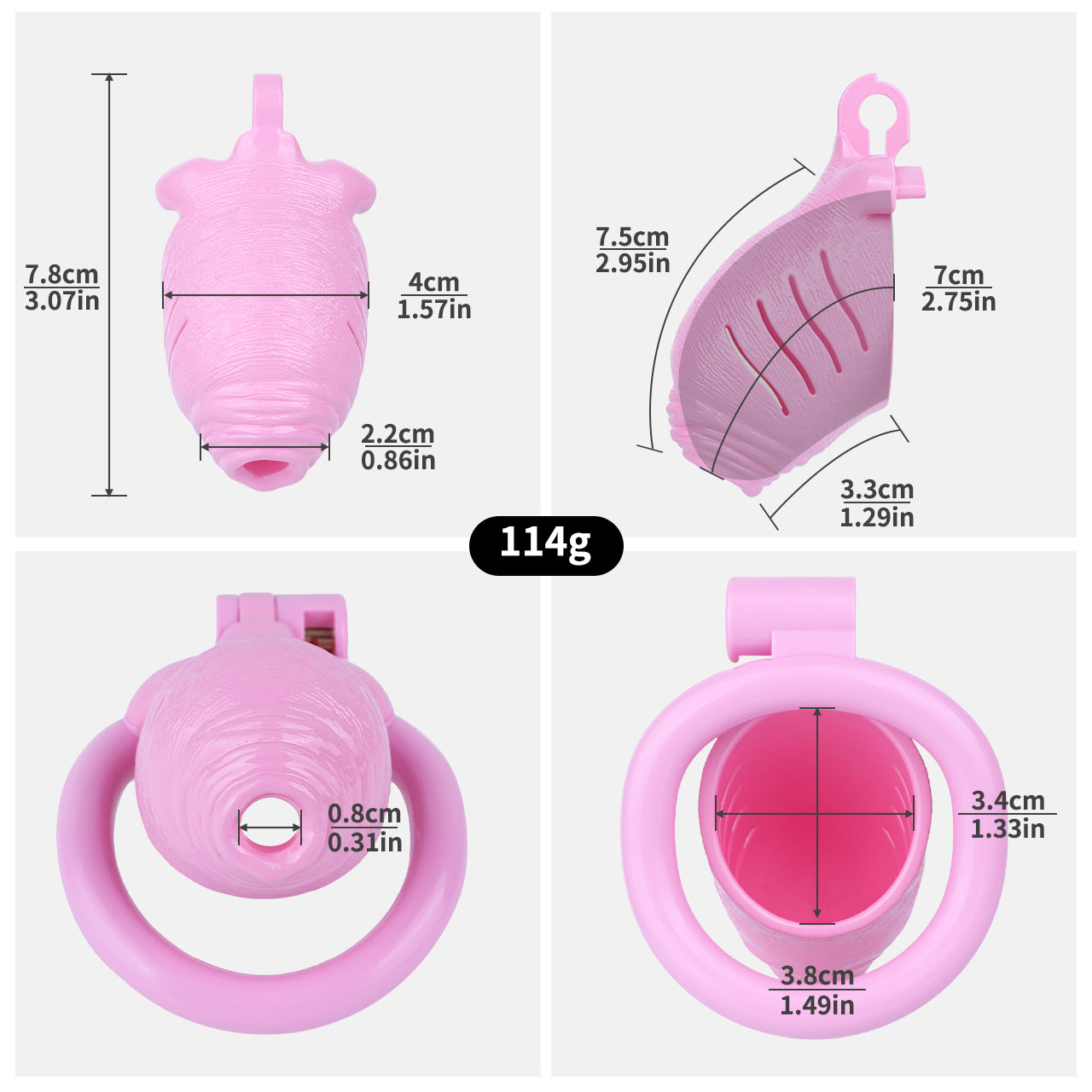 Lifelike Resin Chastity Cage