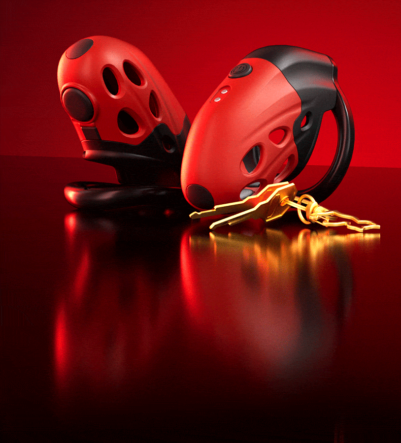 Lockink Retractable Electric Shock Vibrating Chastity Cage