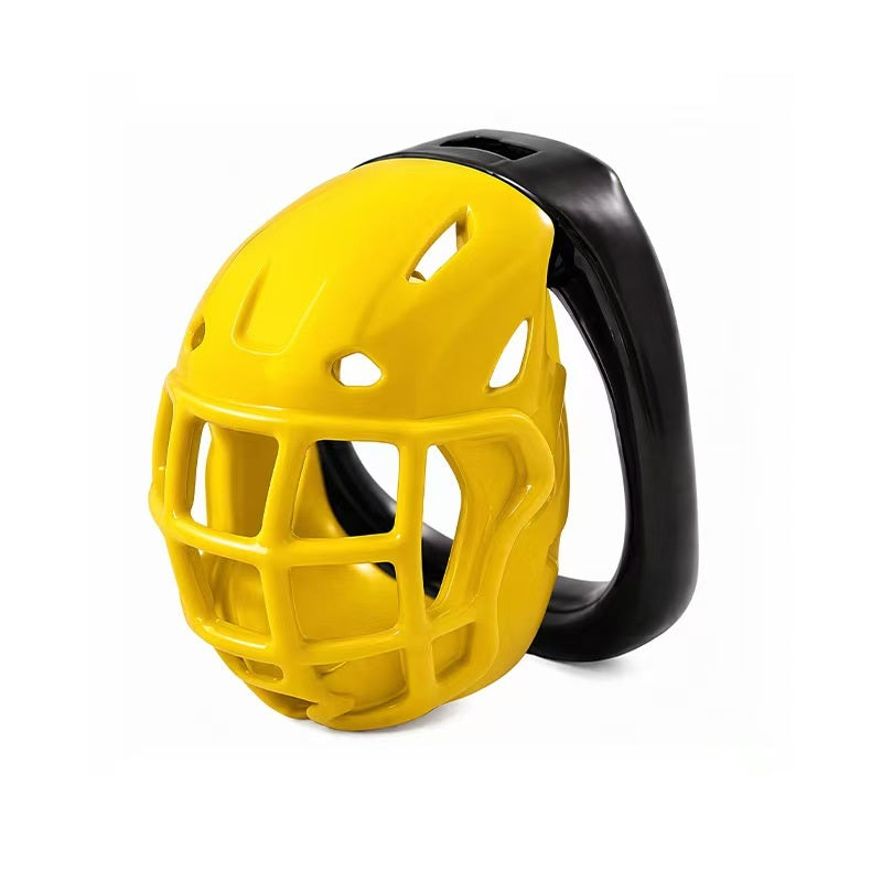 Rugby Helmet Three-Color Chastity Cage