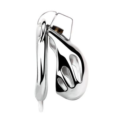 Short Smooth Stainless Steel Mamba Cage with Belt in alternate gallery view 9