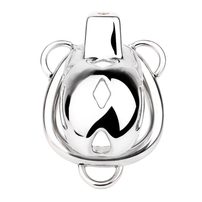 Short Smooth Stainless Steel Mamba Cage with Belt in alternate gallery view 10