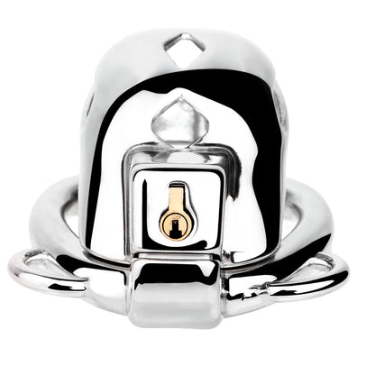 Short Smooth Stainless Steel Mamba Cage with Belt in alternate gallery view 11