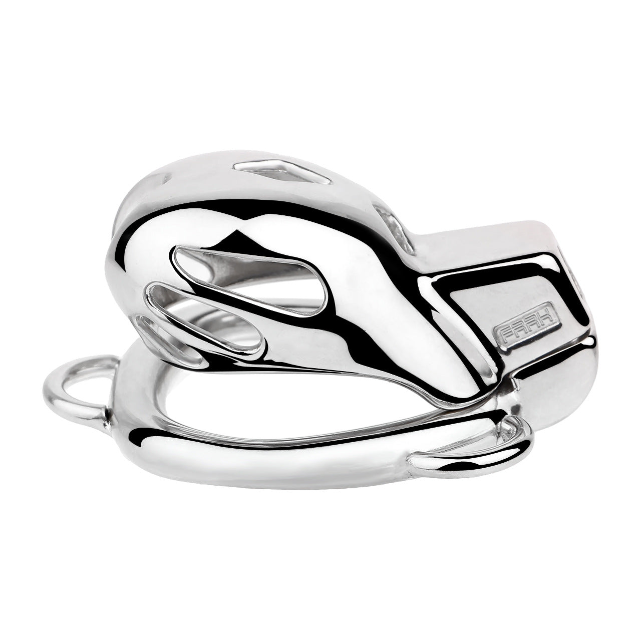 Short Smooth Stainless Steel Mamba Cage with Belt in alternate gallery view 13