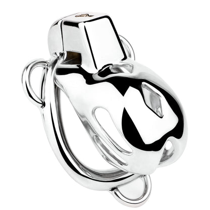 Short Smooth Stainless Steel Mamba Cage with Belt in alternate gallery view 14