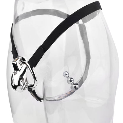 Short Smooth Stainless Steel Mamba Cage with Belt in the main gallery view