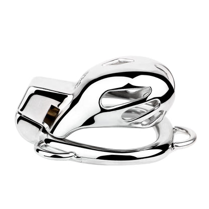 Short Smooth Stainless Steel Mamba Cage with Belt in alternate gallery view 7