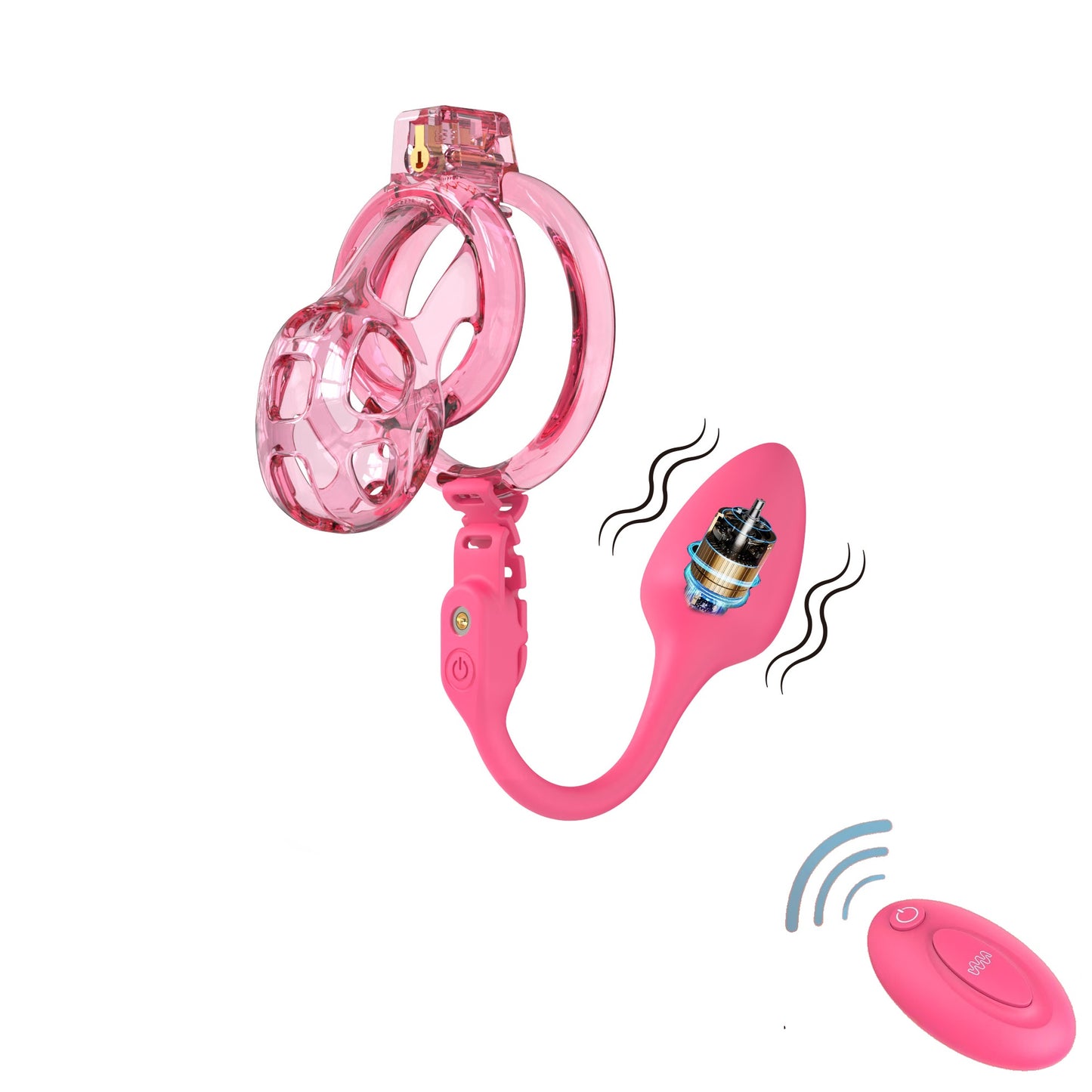 Soft Cobra Chastity Cage With App Controlled Butt Plug