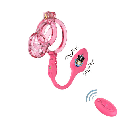 Soft Cobra Chastity Cage With App Controlled Butt Plug
