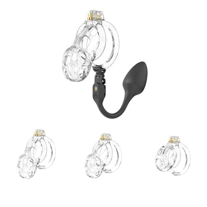 Soft Cobra Chastity Cage With App Controlled Butt Plug