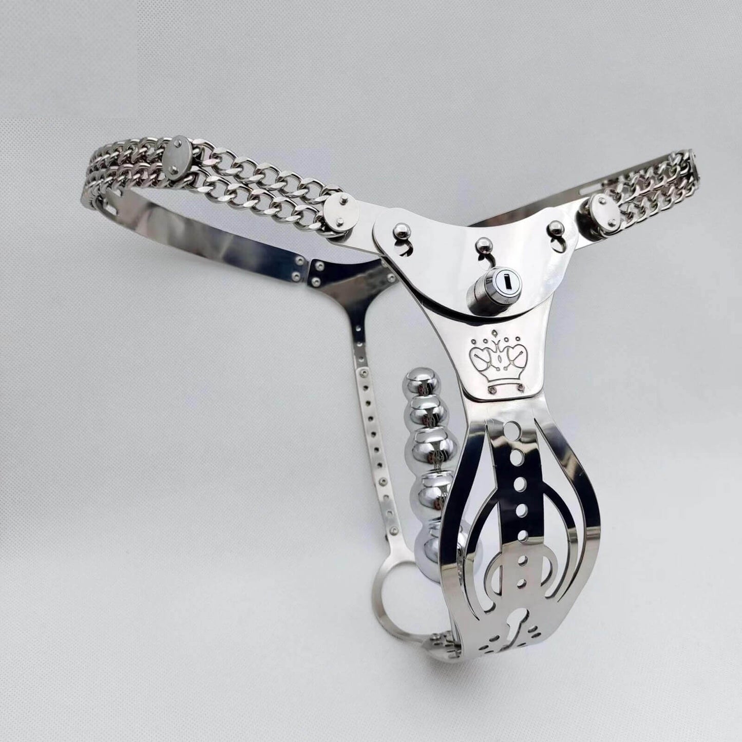 Hollowed-Out Chain-Waist Female Chastity Belt