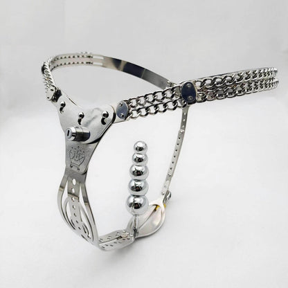 Hollowed-Out Chain-Waist Female Chastity Belt