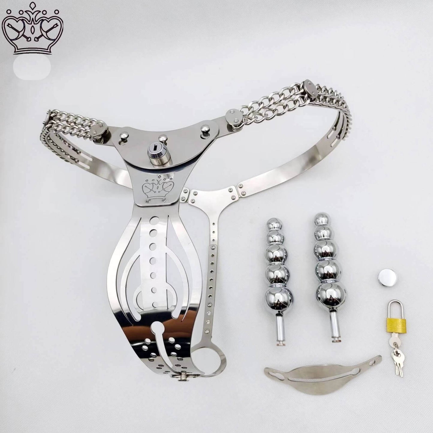 Hollowed-Out Chain-Waist Female Chastity Belt