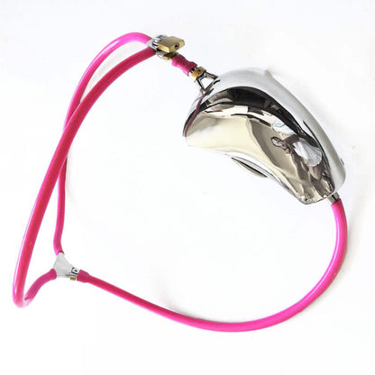 Shield-Front Cable-Waist Chastity Belt with Optional Plug