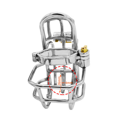 Stainless Steel Detachable PA Puncture Chastity Cage