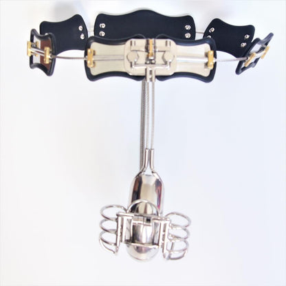 Segmented Underwear-Frame Open-Cage Male Chastity Belt