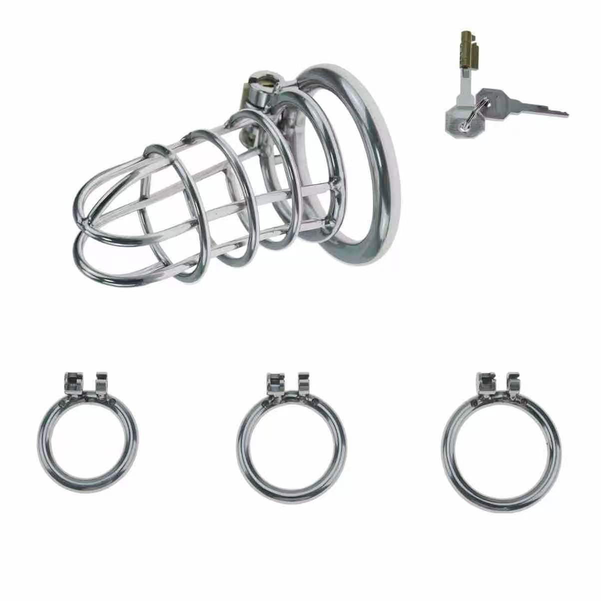 Three-Size Prison-Bar Chastity Cage