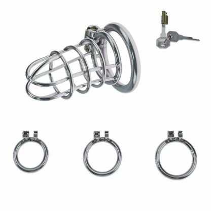Three-Size Prison-Bar Chastity Cage