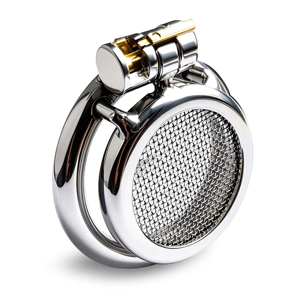 Dual-Ring-Style StarNet Mesh Flat Chastity Cage