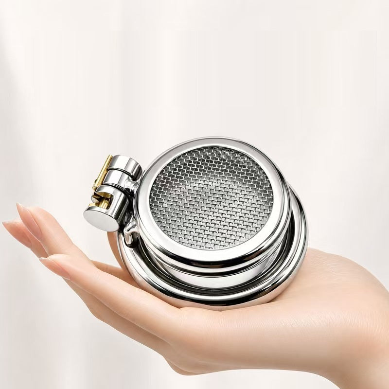 Dual-Ring-Style StarNet Mesh Flat Chastity Cage