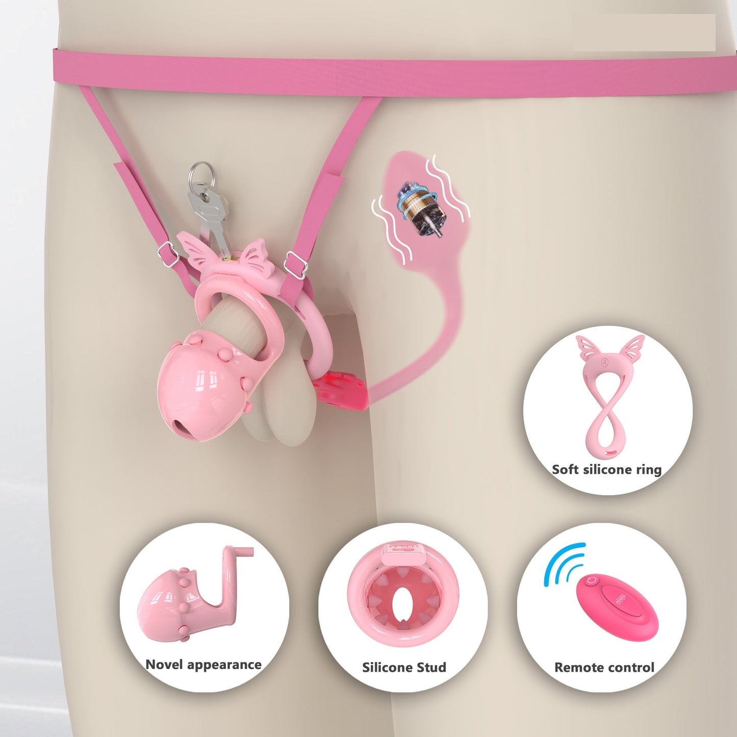 Sweetheart Promise Chastity Cage With Optional Plug