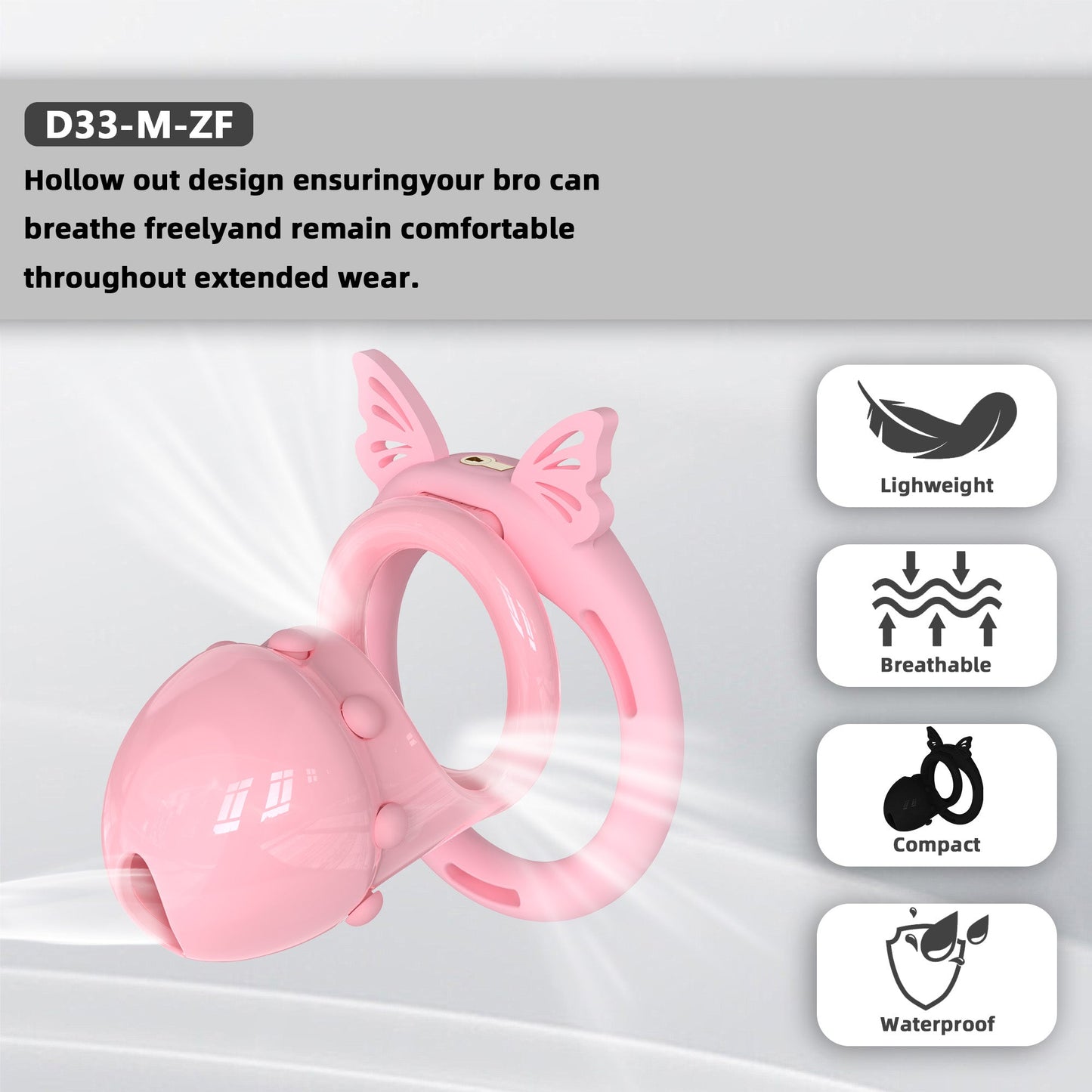 Sweetheart Promise Chastity Cage With Optional Plug