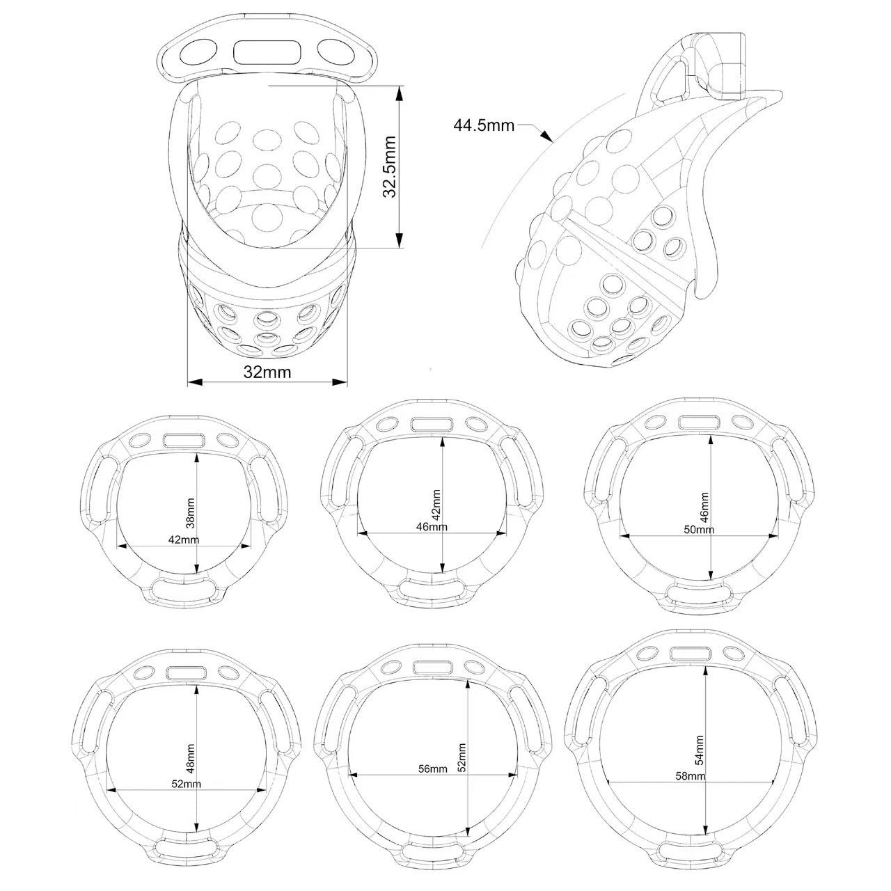 Tartarus Prison Chastity Cage With Optional Belt