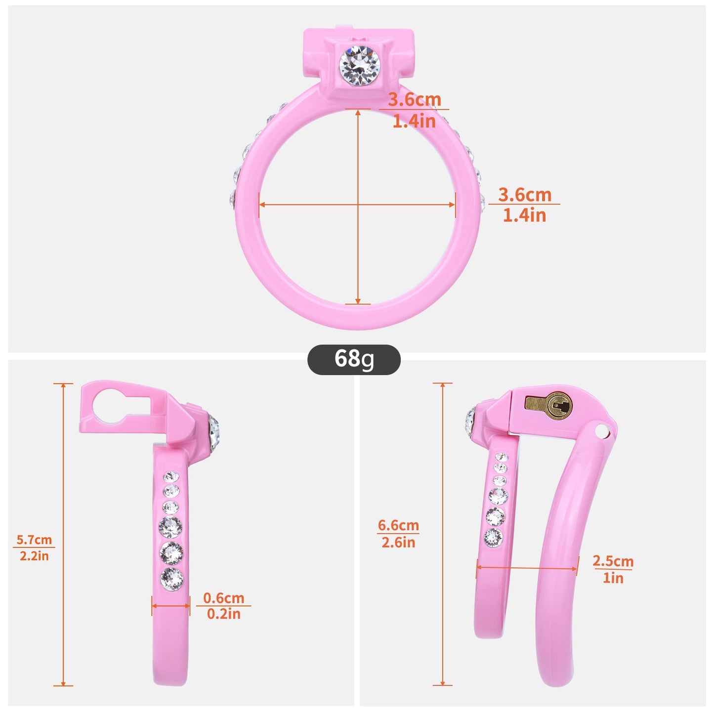 Time Contract Diamond-Accent Chastity Cage