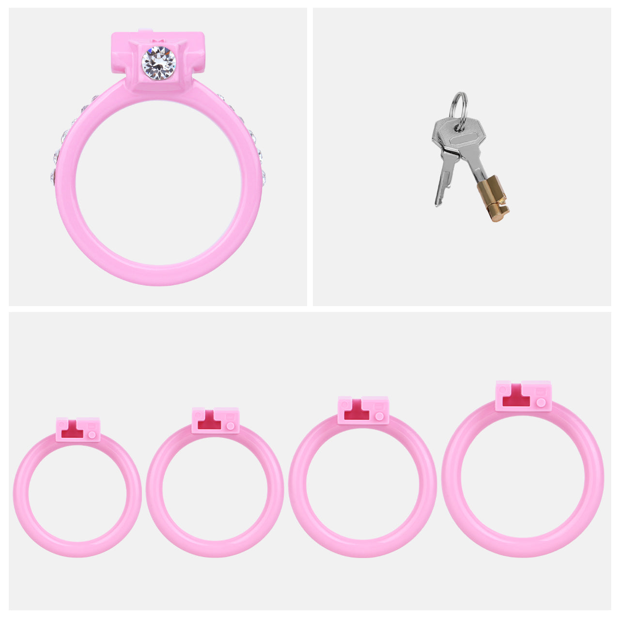 Time Contract Diamond-Accent Chastity Cage