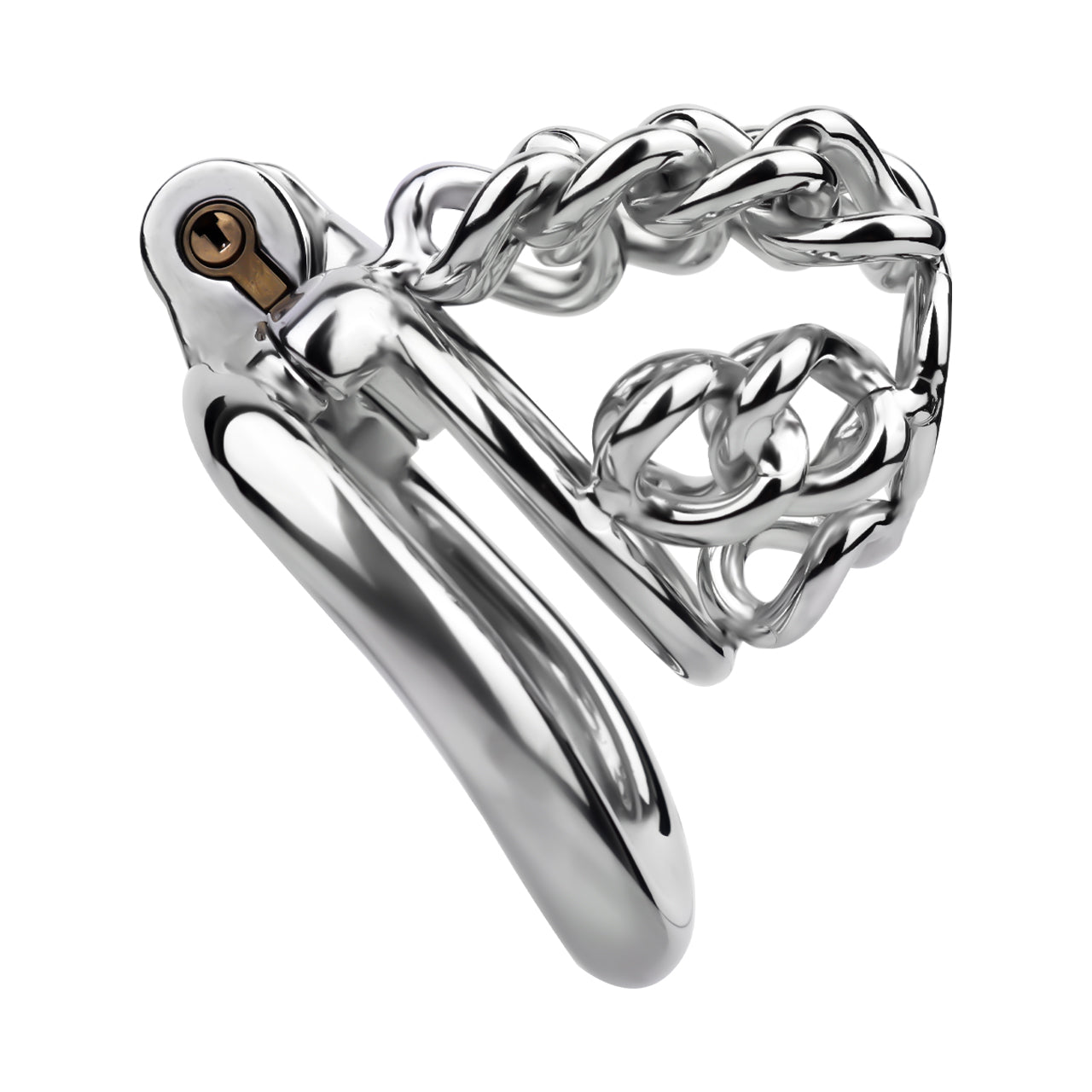 Thick Chainmail Steel Chastity Lock - 1