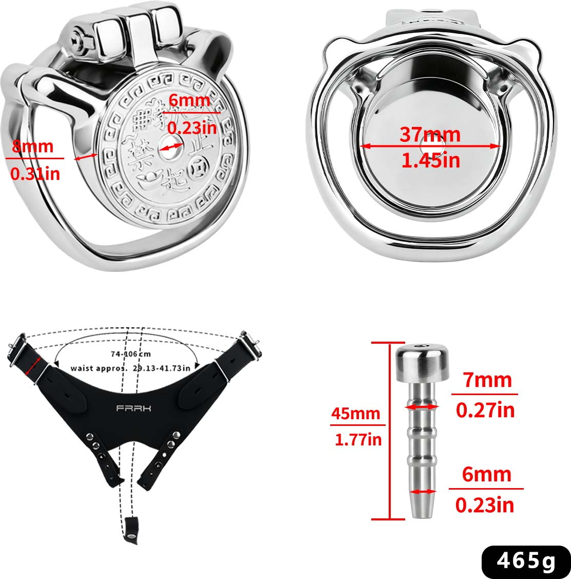 Tongbao Coin-Motif Chastity Lock