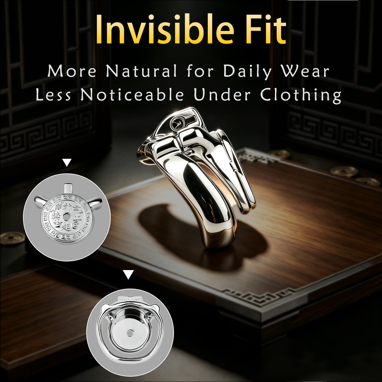 Tongbao Coin-Motif Chastity Lock