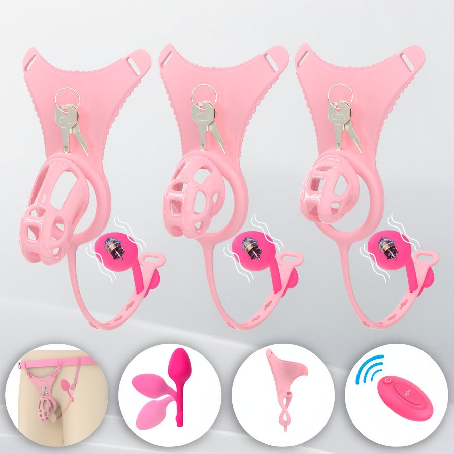 Cobra Chastity Cage Set (Underwear + Plug)