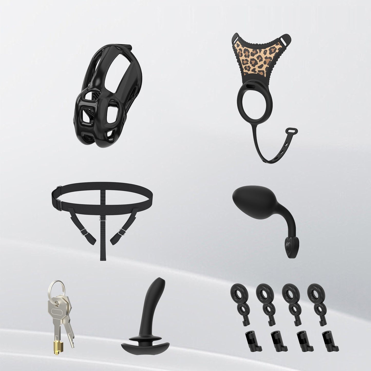 Cobra Chastity Cage Set (Underwear + Plug)