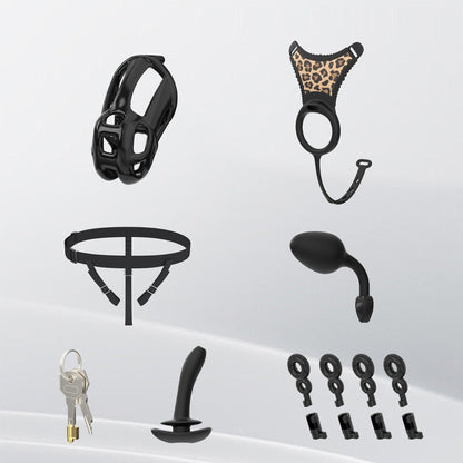 Cobra Chastity Cage Set (Underwear + Plug)